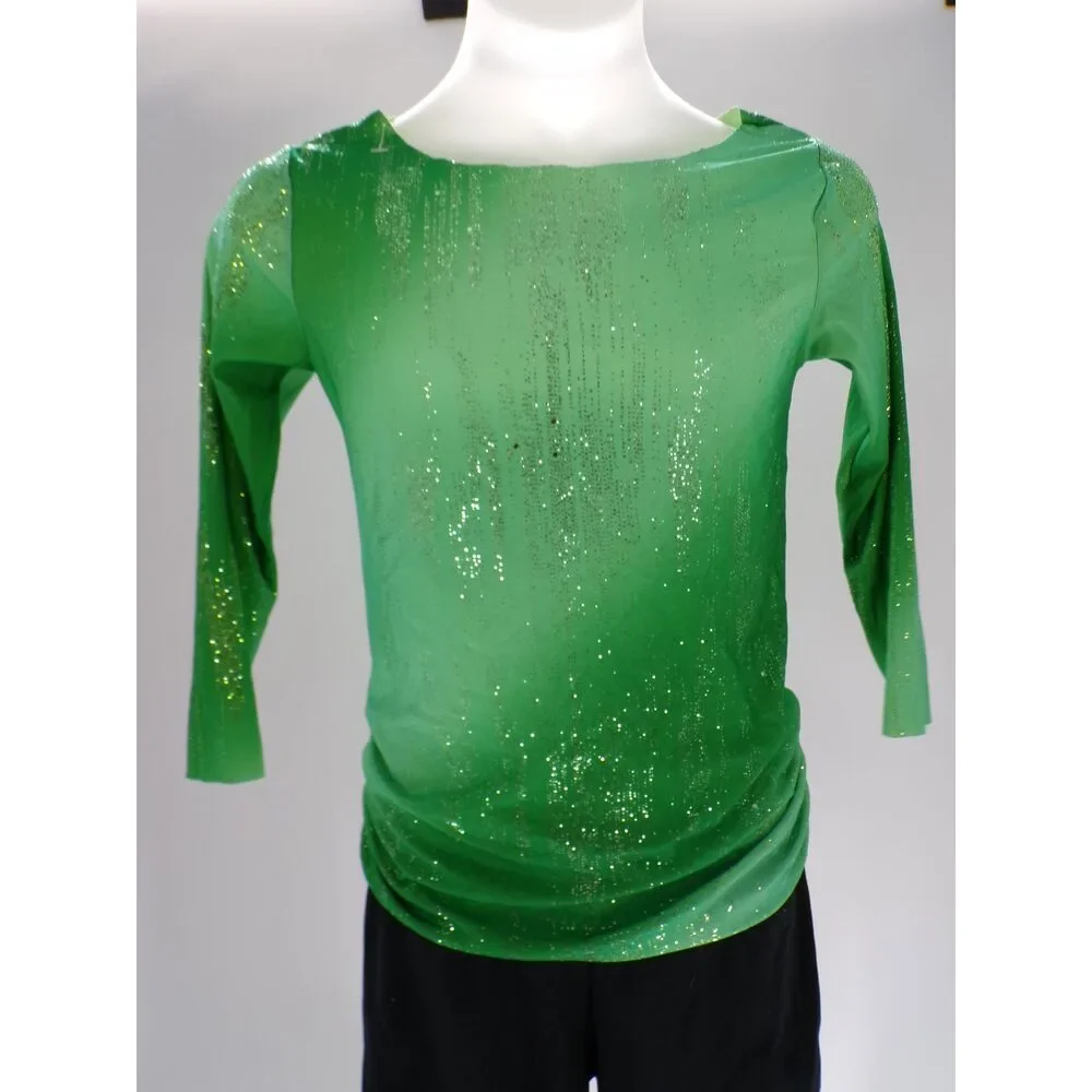 Pre-Owned Dance Costume Curtain Call E4243 Large Child Green Jazz